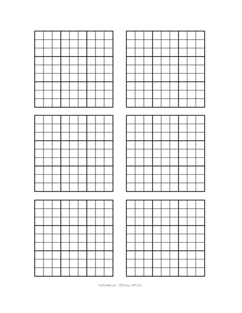 Four Squares Are Shown In The Same Grid Pattern