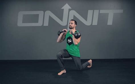 Double Racked Kettlebell Split Squat Lunge Exercise Onnit Academy