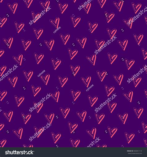 Seamless Heart Pattern Background Vector Illustration Stock Vector Royalty Free 565051114
