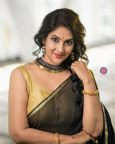 Beautiful And Sexy Stills Gayatri Bhargavi Wearing Black Transparent