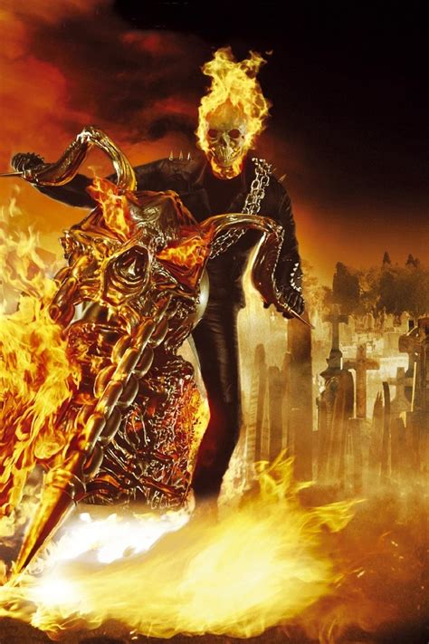 Frame Ghost Rider Action Thriller Film Poster Fabric Silk