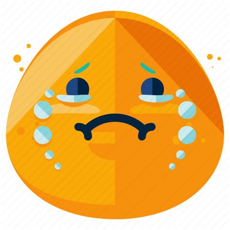 Cry Emoticon Emotion Face Sad Smiley Icon