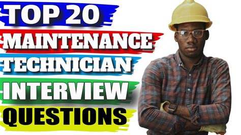 Maintenance Technician Interview Questions And Answers Youtube