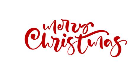 Because it isn't an email and it isn't a text. Merry Christmas red calligraphic hand drawn lettering text. Vector illustration Xmas calligraphy ...