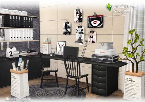 My Sims 4 Blog Home Office Set By Simcredible Designs