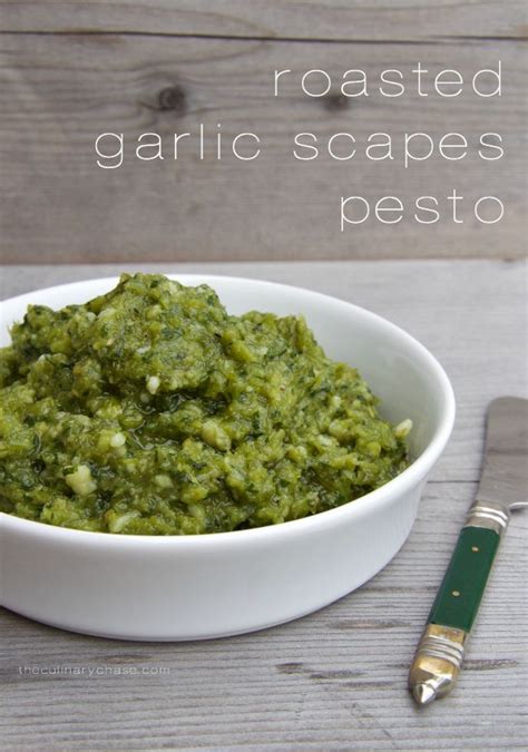 Grilled Garlic Scapes Pesto The Culinary Chase