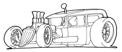 Rat Rod Cars Coloring Pages Car Drawing Pencil Cartoon Car Drawing