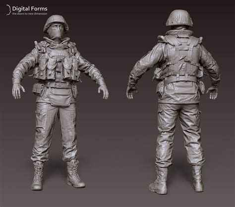 Artstation Russian Uniform And Equipment Of The Early 2000s Raw 3d