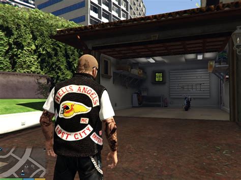 Gta 5 Leather Cut Hells Angels Lost City For Michael Mod