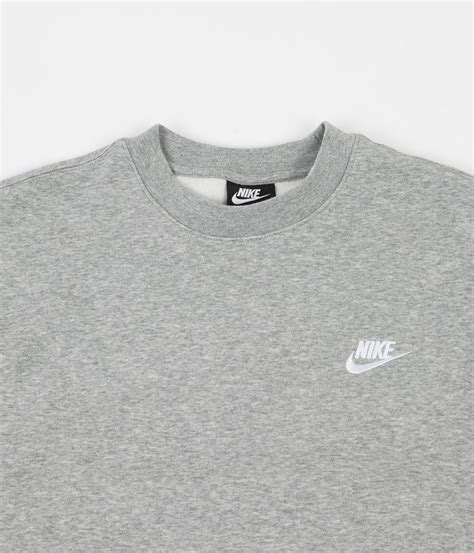 Nike Club Crewneck Sweatshirt Dark Grey Heather White Always In