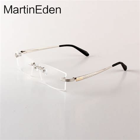 100 Pure Titanium Rimless Eye Glasses Frame For Men Frameless Prescription Myopia Optical Clear
