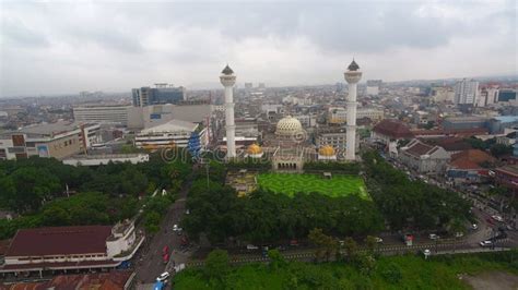 Aerial View Of The Masjid Raya Bandung Or Grand Mosque Of Bandung In