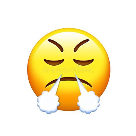 Emoji Sad Angry And Feeling Depressed Yellow Face Icon Stock
