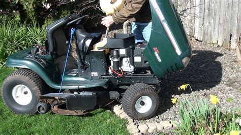 Craftsman Lt Riding Lawnmower Fix Wont Start Or Run Been Sitting In Barn Too Long Youtube