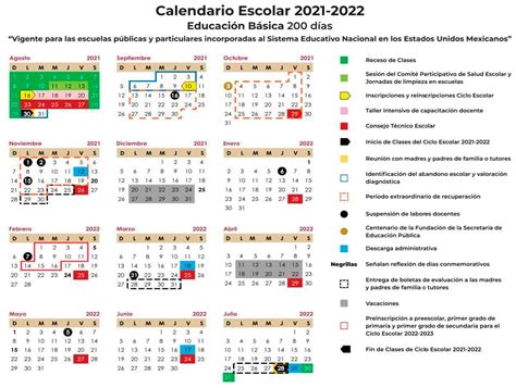 Viernes 15 de enero de 2021. Calendario escolar SEP 2021-2022 en imágenes para imprimir ...