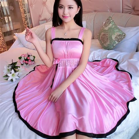 Buy 2018 Women Nightwear Sexy Mini Nightgowns Tempatation Girls Spagetti Strap