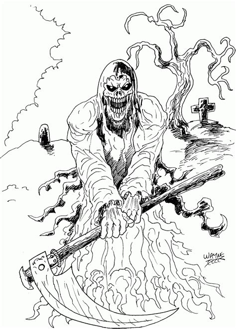 Wayne Tully Fantasy Art Grim Reaper Drawing Drawing The