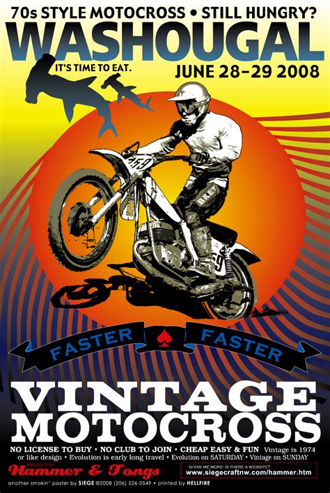 Motorcycle 74 Vintage Motocross Posters