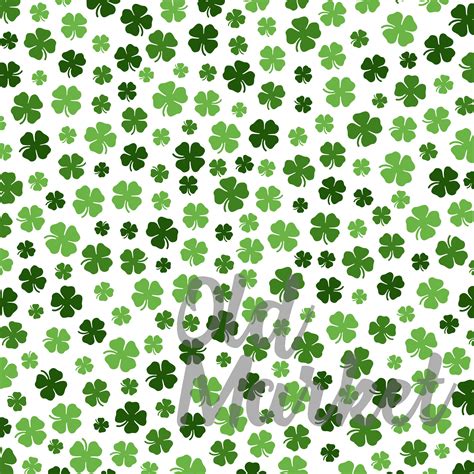 Shamrock Digital Paper Colorful St Patricks Day Backgrounds Graphic