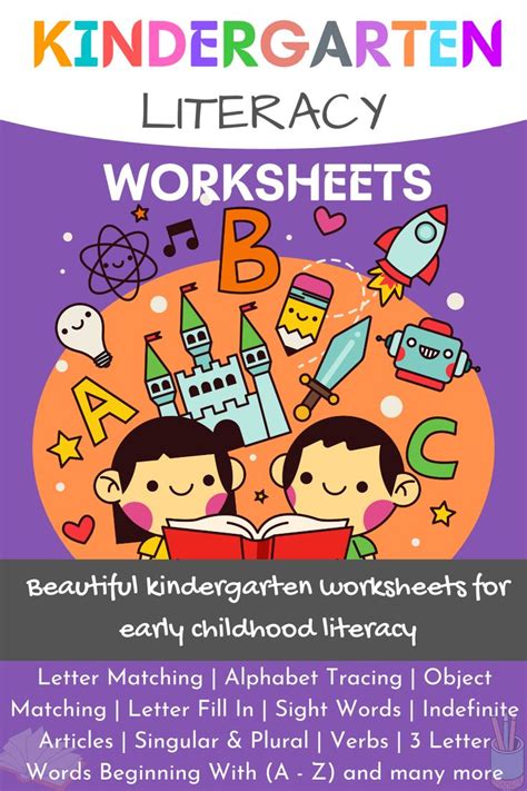 Literacy Worksheets For Kindergarten Kindergarten Worksheets
