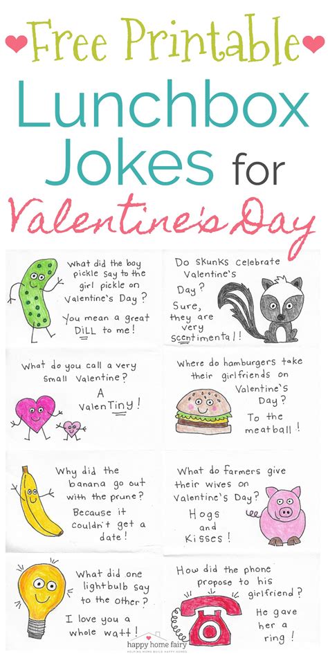 Lunchbox Jokes For Valentines Day Free Printable