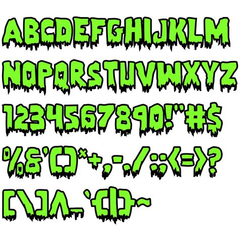 Zombie Alphabet Font Svg Dripping Letters And Numbers Cricut Etsy