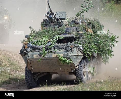 An American Stryker Armoured Vehicle Takes Part In The Multinational