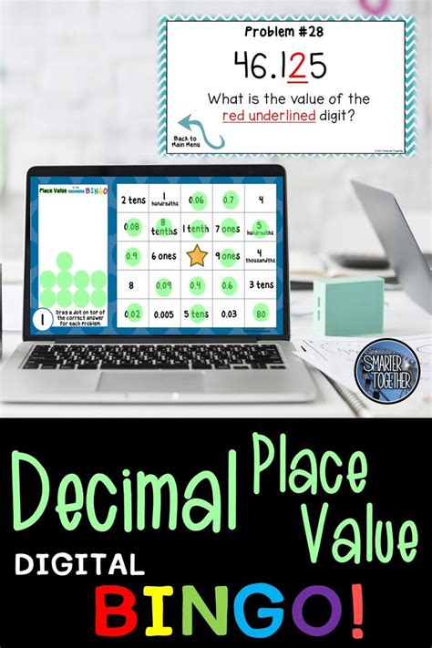 Decimal Place Value Digital Bingo Place Value With Decimals Place Values Decimal Places