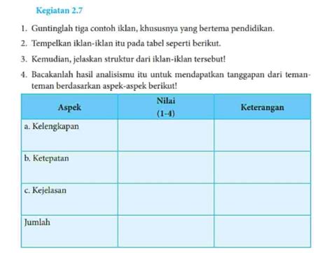 Kunci Jawaban Bahasa Indonesia Kelas Halaman Kegiatan