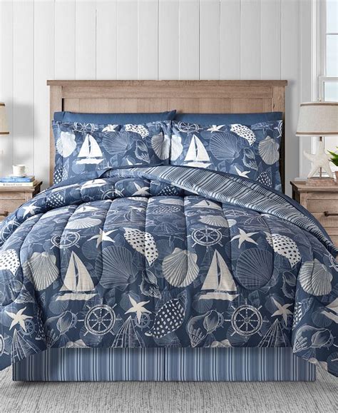 See more ideas about comforters, comforter sets, bedding sets. Fairfield Square Collection Seashell Reversible 8-pc ...