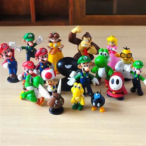 18pcsset 3 6cm Super Mario Action Figuretoy Cartoon Anime Mini Super