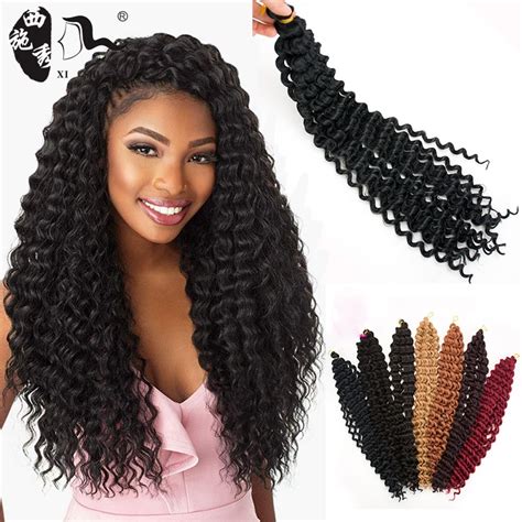 synthetic ombre afro freetress water wave crochet braiding hair extensions 20 inch long 80g per