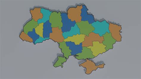 Political Map Of Ukraine 3d Turbosquid 1716948