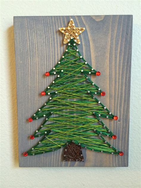 CUSTOM Christmas Tree String Art Winter Wall Art Holiday