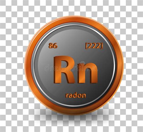 Elemento Químico Radon Rn Sinal De Radon Com Número Atômico Elemento