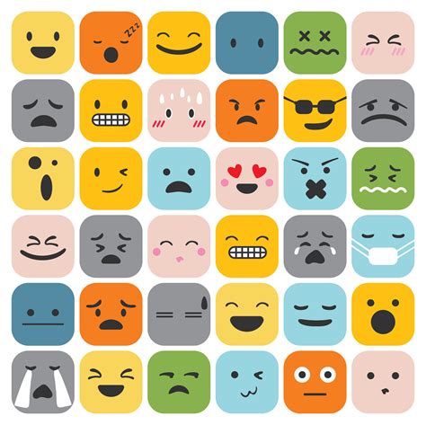 Emoticon Emoji Pattern Emoji Vector Illustration Stock Vector Royalty