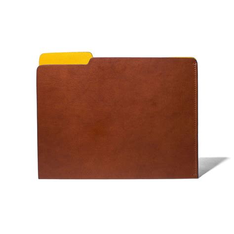 Man Of The World Leather Folder Brown Navy Desk Office Papers Organize