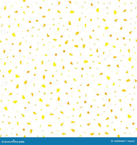 Yellow Confetti Seamless Pattern Stock Vector Illustration Of Group