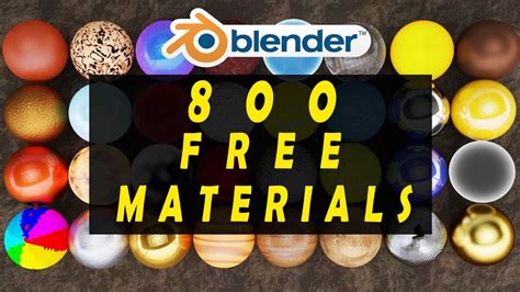 800 Free Blender Materials And Textures Youtube