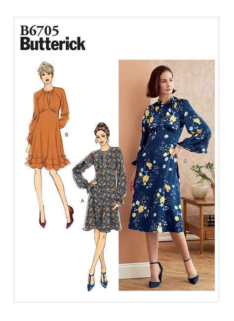 Butterick 6705 Misses Dress Patron Butterick Butterick Sewing Pattern