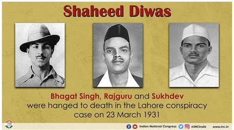 Congress On Twitter Today We Honour The Lives Of Shaheed Bhagat Singh