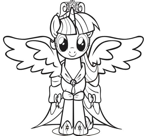 Twilight sparkle coloring page to color, print or download. Princess Twilight Sparkle Drawing at GetDrawings | Free ...