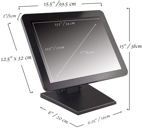 Angel Pos 17 Inch Capacitive Led Backlit Multi Touch Monitor True Flat