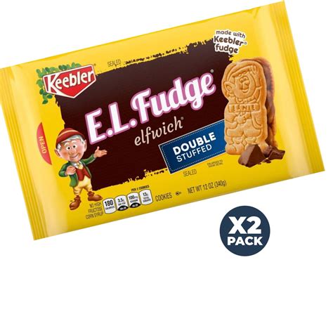 Keebler E.L. Fudge Double Stuffed Cookies - 12oz, Pack of 2! - Walmart.com