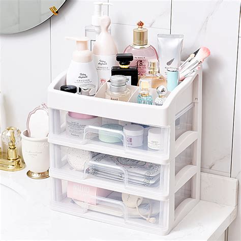 Overall, this is a great option for anyone who wants a more clean and updated look related posts. 3 Tier Countertop Makeup Drawers Cosmetic Storage Box Rack ...