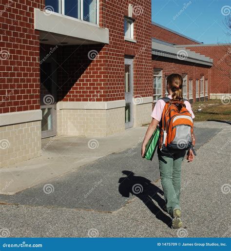 Going To School Stock Image Image Of Elementary Walking 1475709