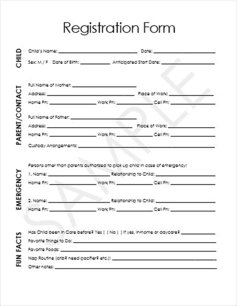 registration form templates  word psd documents
