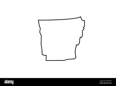 Arkansas Map Outline U S State Vector Illustration Stock Vector Image Art Alamy