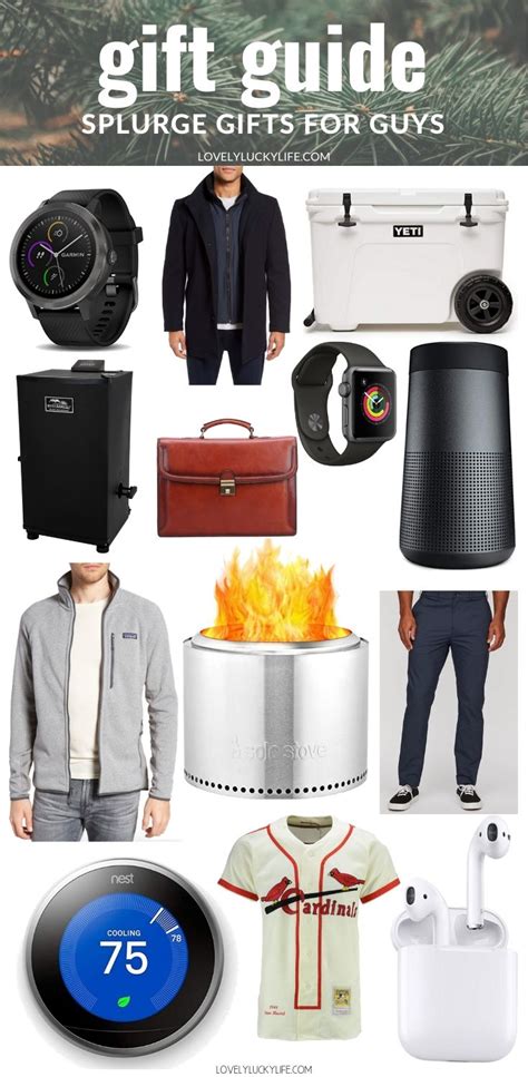 In other words, it's a good time to be a person looking for a cool gift idea for a guy, because the choices couldn't be more vast or easily accessible than they are right now. 42 Great Christmas Gift Ideas for Him - Lovely Lucky Life