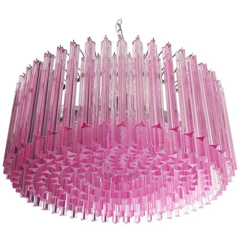 Triedri Glass Chandelier, 265 Pink Prism, Murano | Glass chandelier, Murano glass chandelier ...